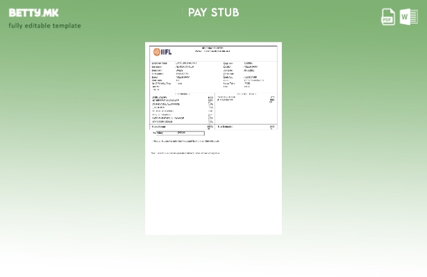 Шаблон за уплатница во модерен стил Iifl Finance